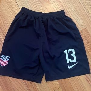 Kids Unisex Navy blue Nike #13 USA Soccer Shorts